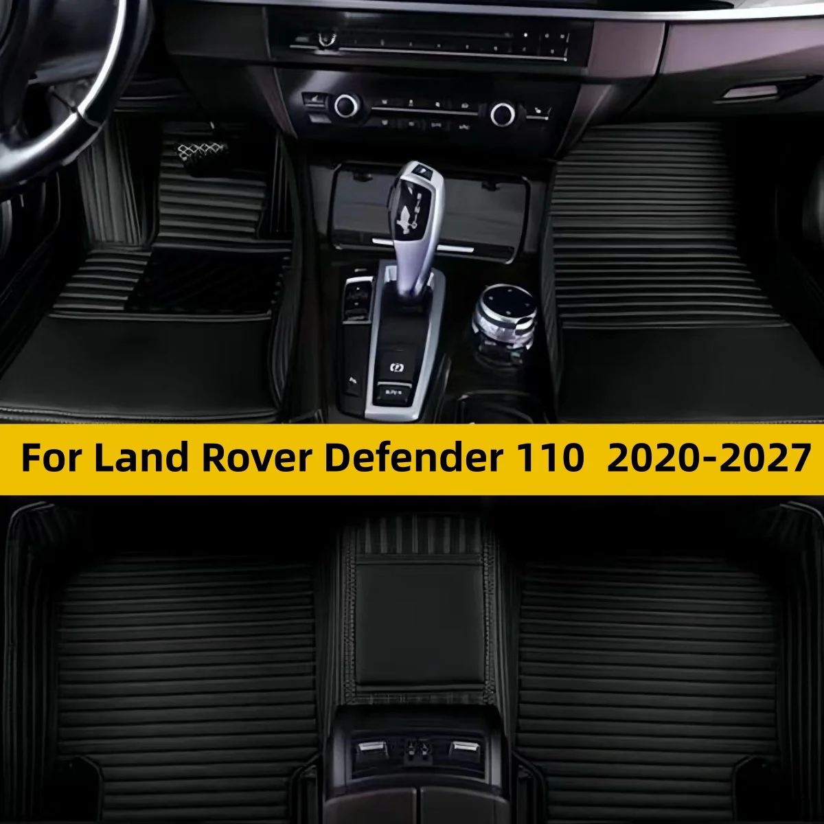 4 Doors 5 Seats Car Floor Mats For Land Rover Defender 110 2027 2026 2025 2024 2023 2022 2021 2020 Auto Leather Foot Pads Rugs