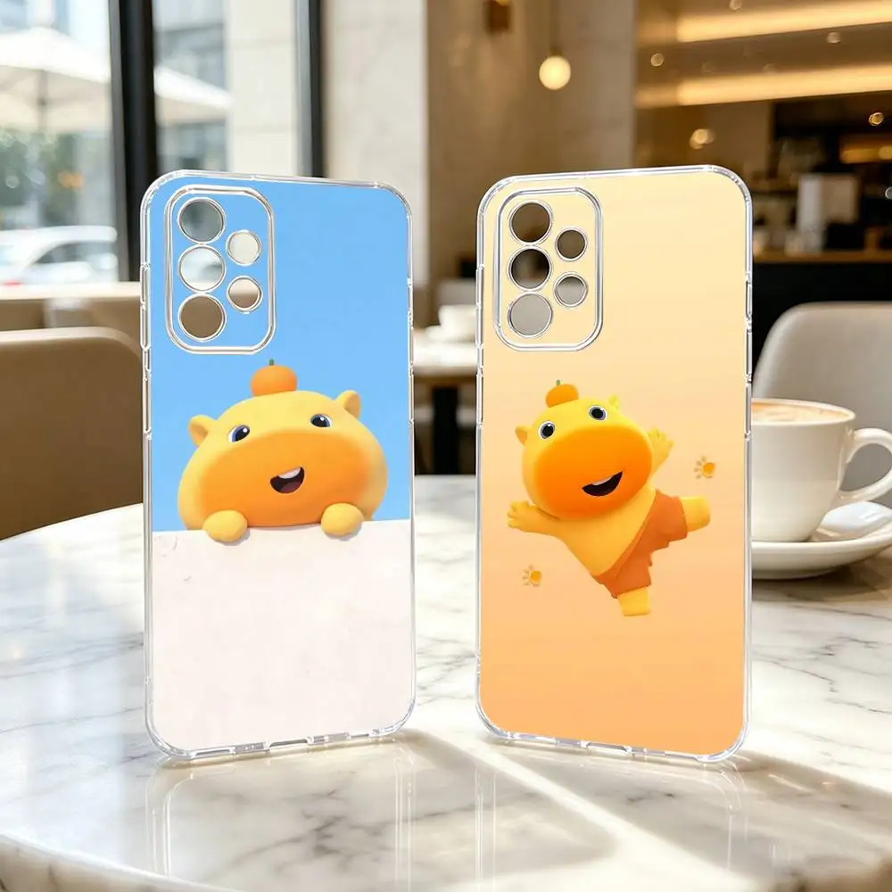 Gfit Lu lu C-Capybara-PC  Phone Case Transparent Silicone Soft For Samsung S25,S24,S21,S22,S23,S30,Ultra,S20,Plus,Fe