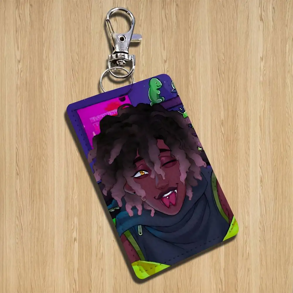M-Micah Yujin GAME ERROR 143 Leather Keychain Badge Holder with Lanyard - ID/Access Card Holder, Key Ring Accessory, Gift Option view 4