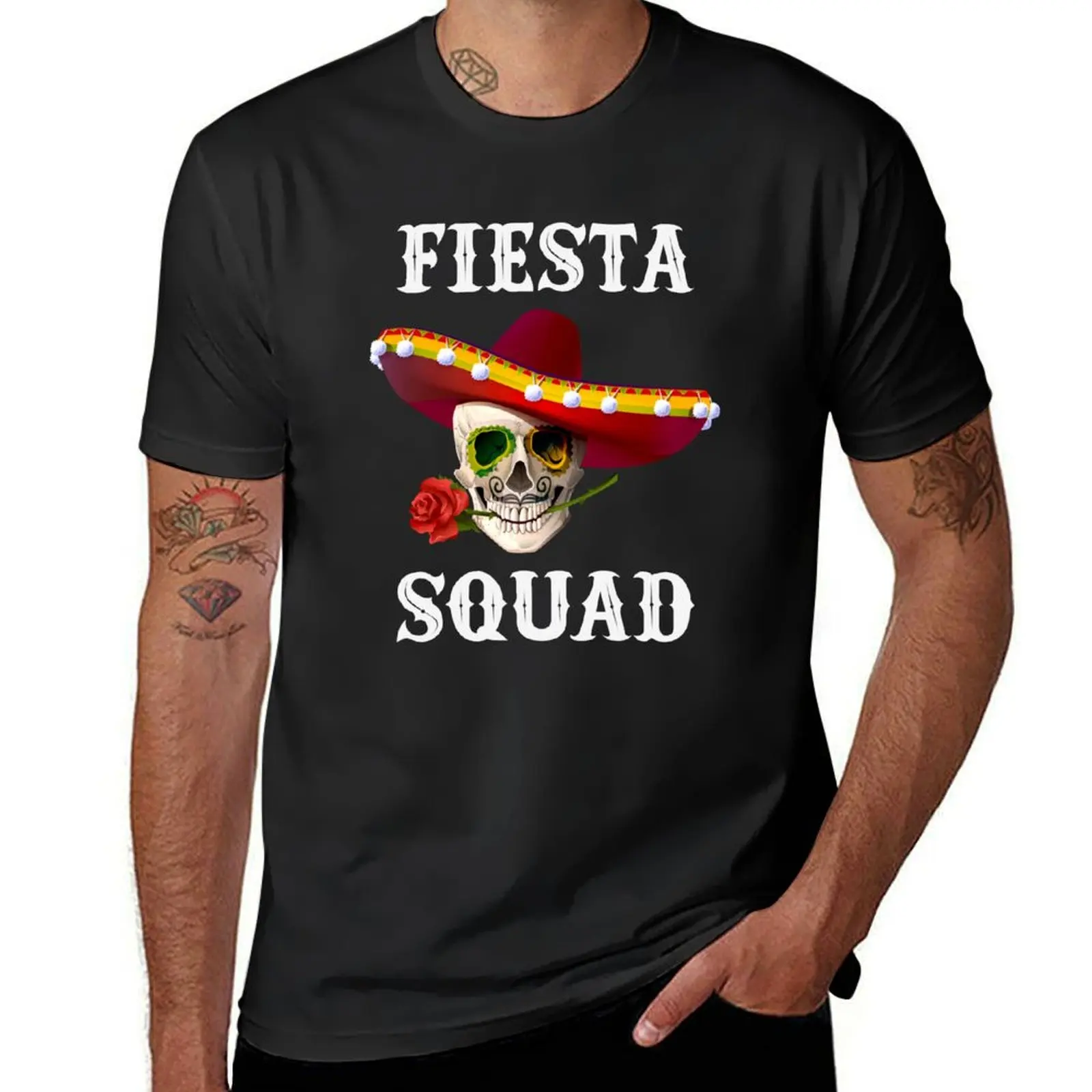 Fiesta Squad Cinco de Mayo Day of the Dead Skeleton Adult Youth Mexican Fiesta Cinco De Mayo T-Shirt