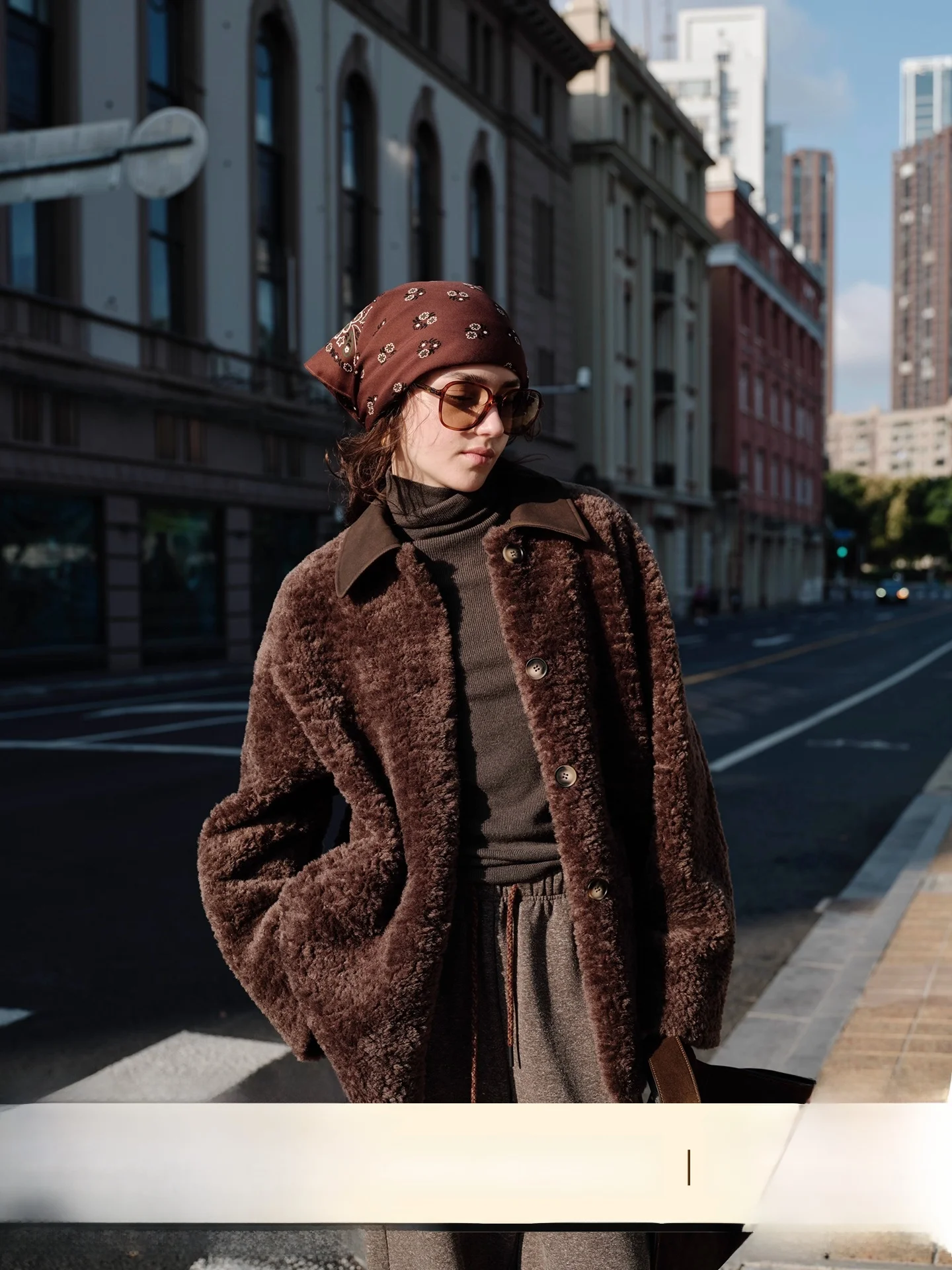 

Camelux High Weight Brownie Faux Fur Suede Collar Barn Coat Women's Casual Sle Long Sve Warmth Outerwear