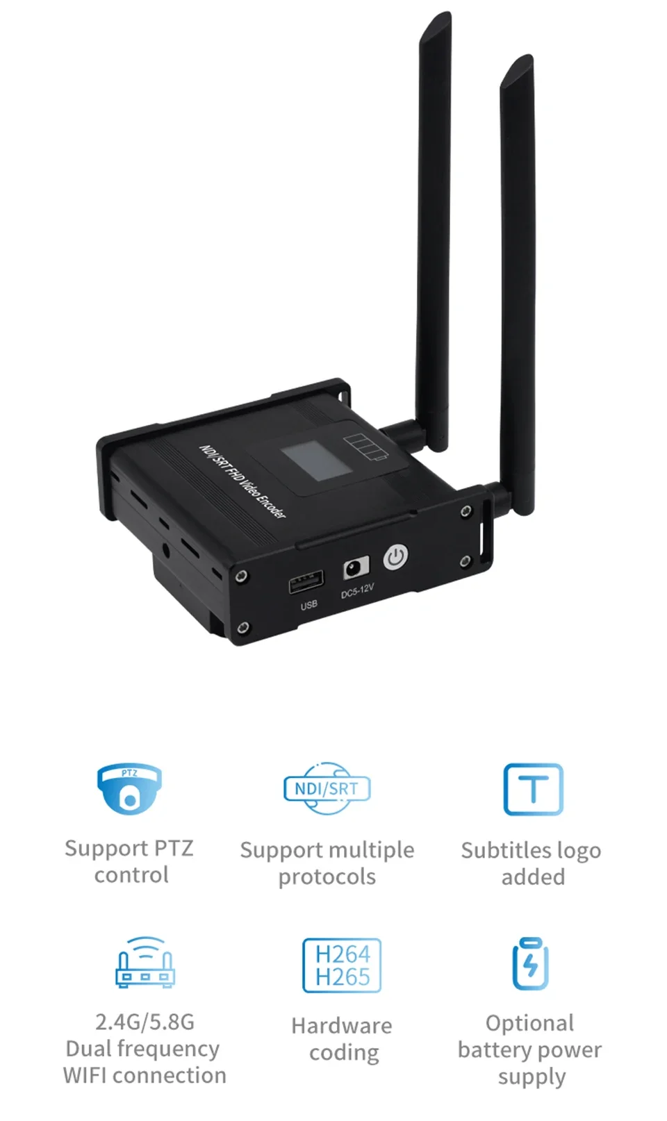 UNISHEEN IP Rtmps Live Streaming H.265 264 IPTV Obs Vmix Wirecast PELCO PTZ 3G SDI NDI HX SRT Video Capture Card Box Encoder view 6