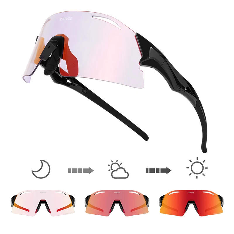 

Kapvoe Photochromic Sunglasses for Men Cycling Glasses UV400 Eyewear Women Bike Bicycle Driving Outdoor Sport Marathon Triathlon