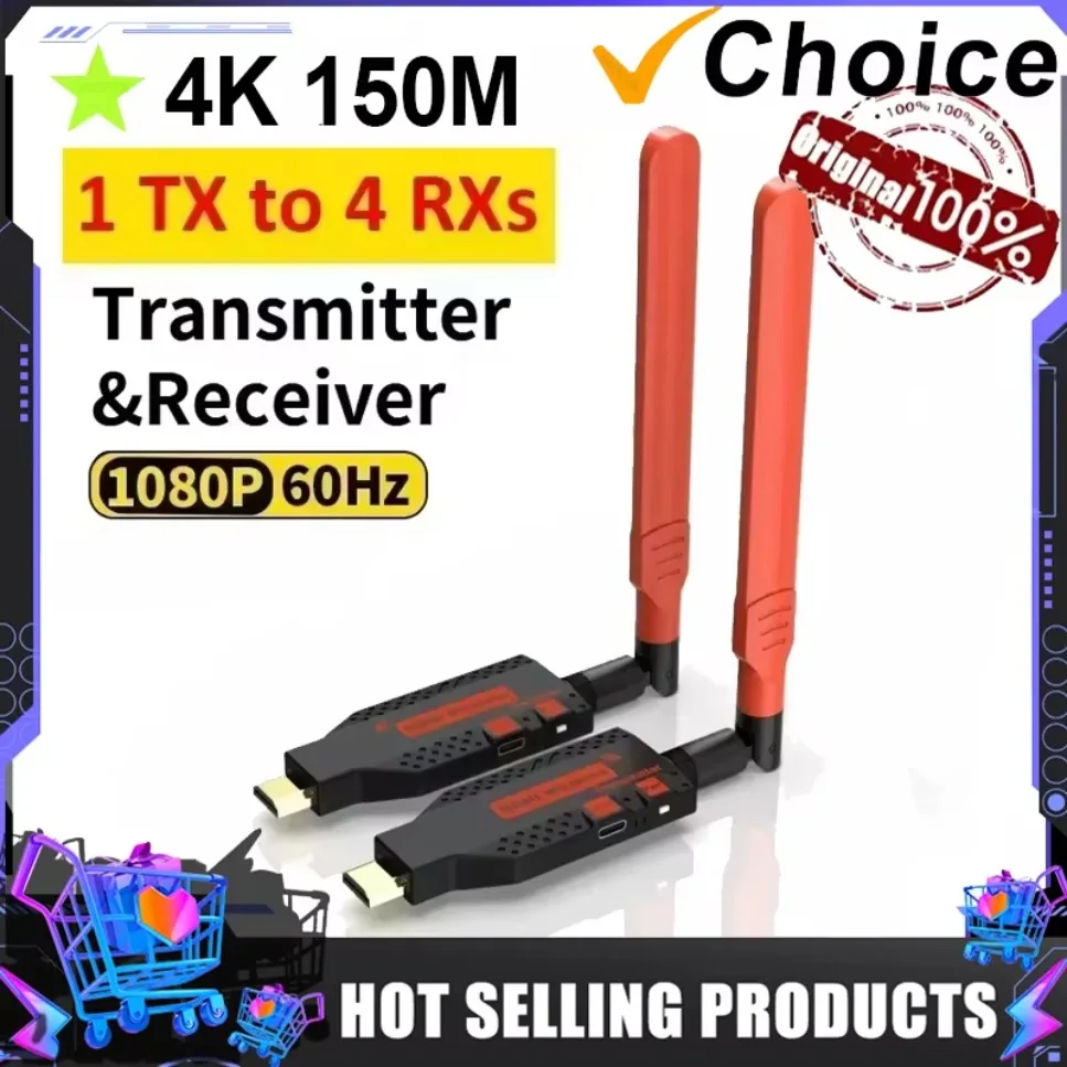

150 м 1080P 60 Гц HDMI-совместимый беспроводной видео аудио передатчик приемник удлинитель беспроводной адаптер дисплея из ПК для монитора