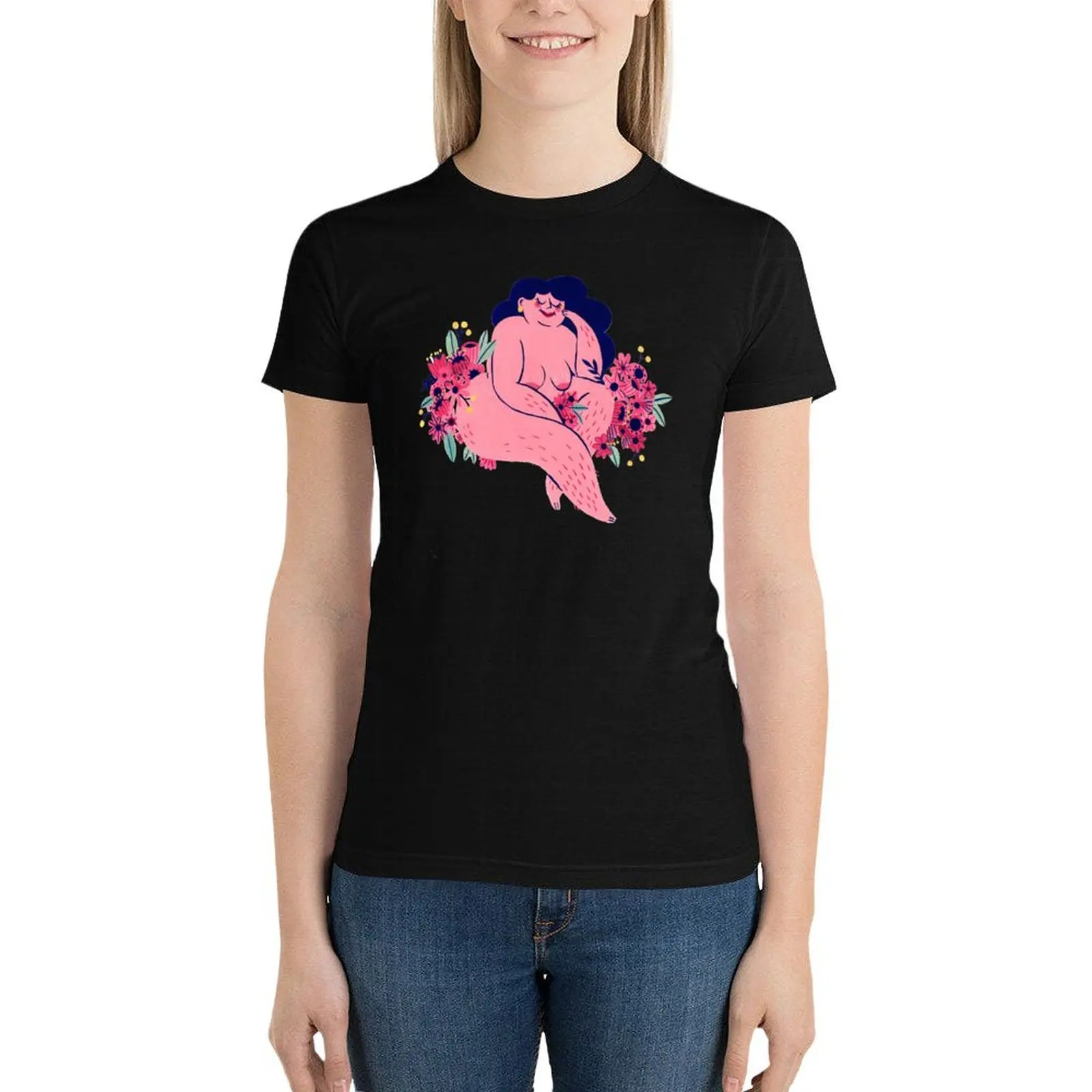 

Among the flowers T-Shirt anime clothes graphics lady clothes graphic t-shirts for Women