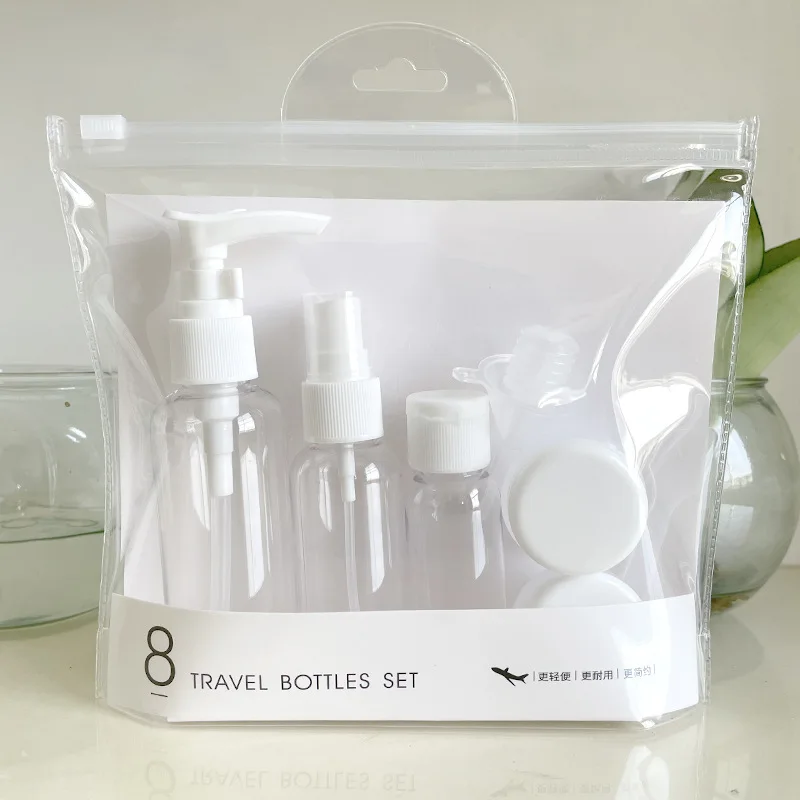 Travel Refillable Bottle Set Spray Lotion Shampoo Shower Gel Tube Bottling Cosmetic Empty Liquid Container Portable Tool