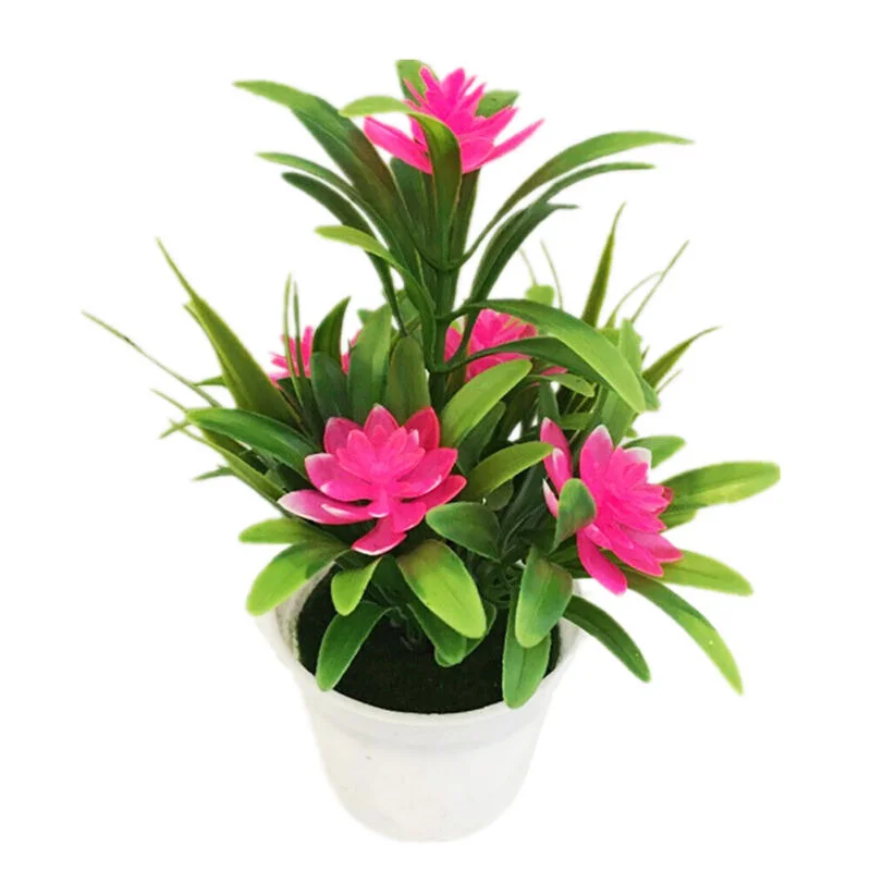 Artificial Plant Lily Flower Pinecone Potted Plants Home  Wedding Living Room Table Shop Decor Artificial Aquatic Plants Bonsai