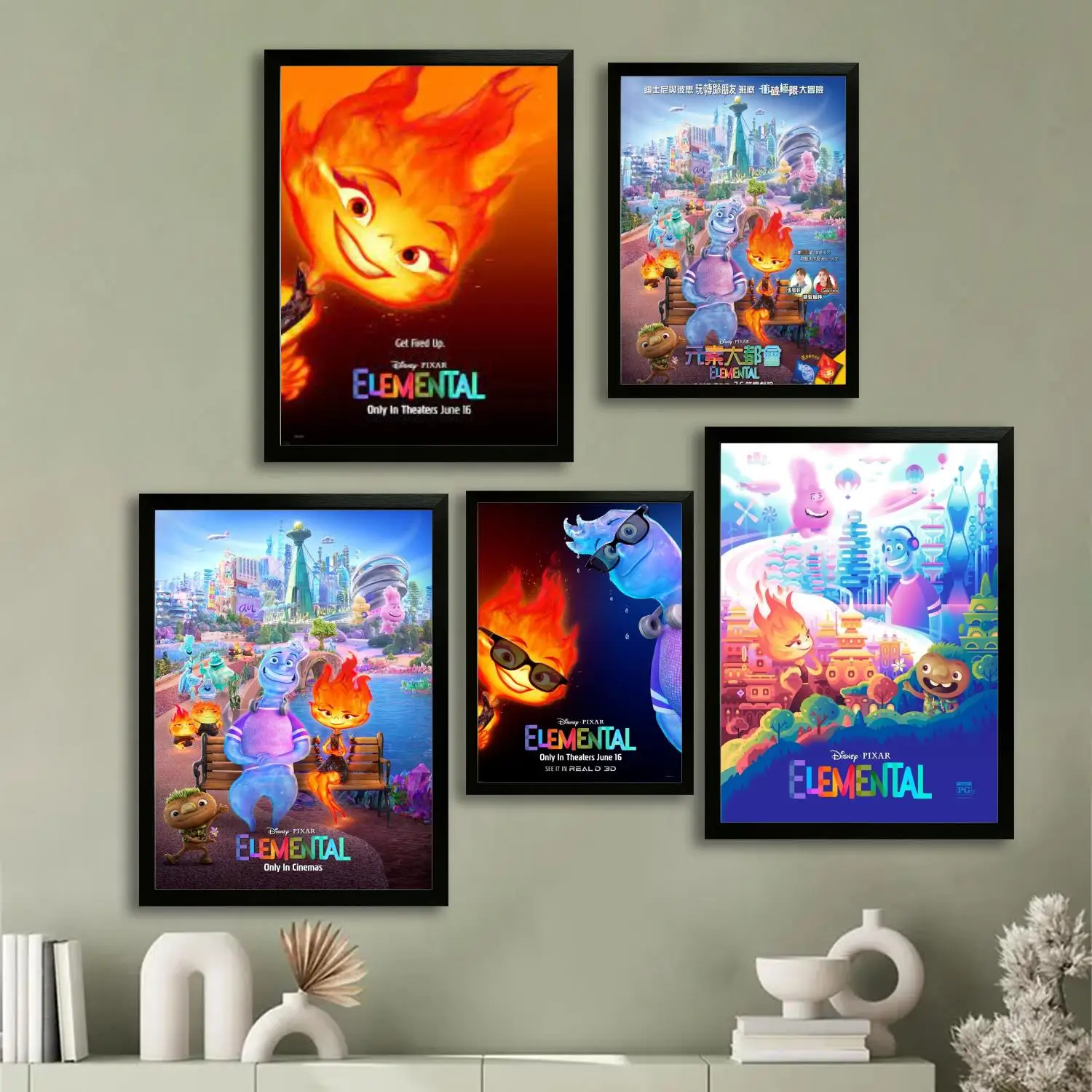 

Elemental Canvas Art Poster and Wall Art Picture Print, Modern Family Bedroom Decor Posters,Decorative painting