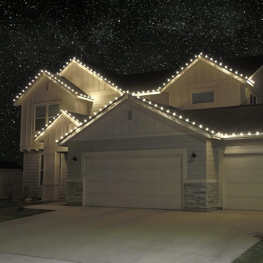 Lot de 500 ampoules de Noël LED à facettes jaunes C9, ampoules de remplacement durables pour l'intérieur et l'extérieur, pour la décoration de vacances