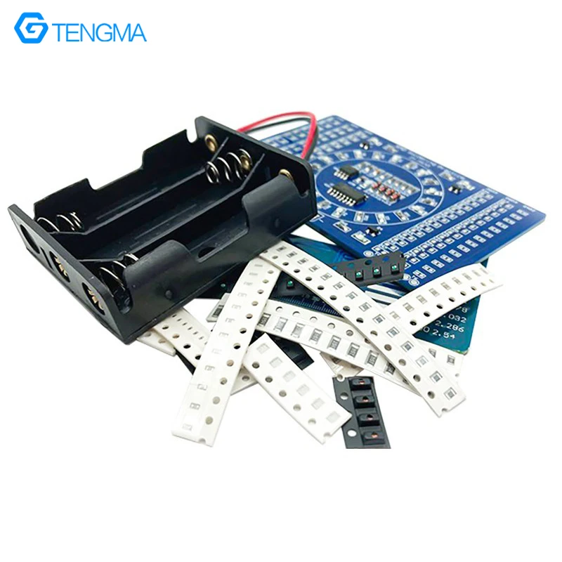 SMT Rotary Flow Light DIY Kit SMT Component Welding Exercise Board Electronic Technology Skills Training