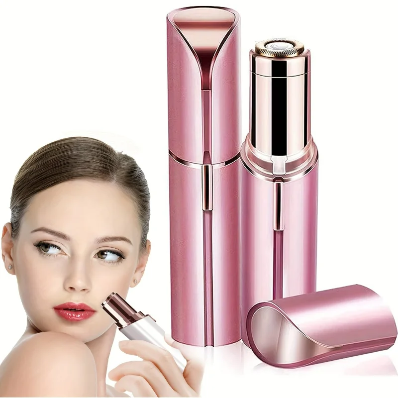 

Portable Lipstick Shaped Hair Remover Women Painless And Effective Facial Hair Removal Shaver Tool