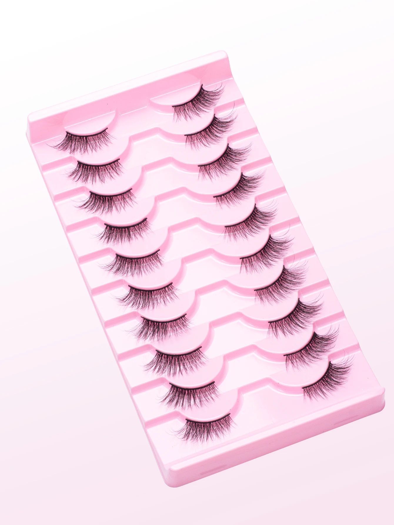 10 Pairs Half Eyelashes Natural New Faux Mink Cat Eye Lash Wispy Fluffy Soft False Lash Extension Makeup Tool