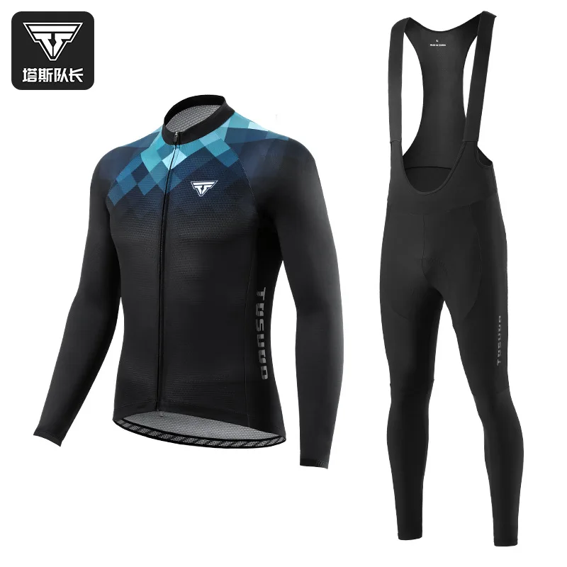 Cycling Set Long Sleeve Men Bicycle Jersey Bib Autumn Men's Uniform Pants Suit Man Clothes Tricuta 2025 Outfit Automn Triathlon