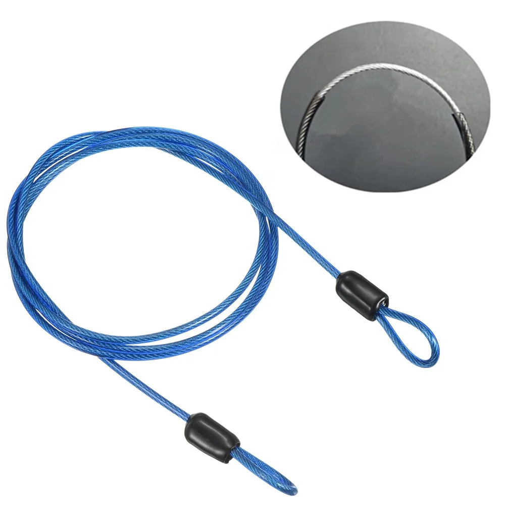 1m Luggage Anti-Theft Steel Wire Rope, Suitable for Combination Padlocks, Multi-Color Lanyard 2Pcs