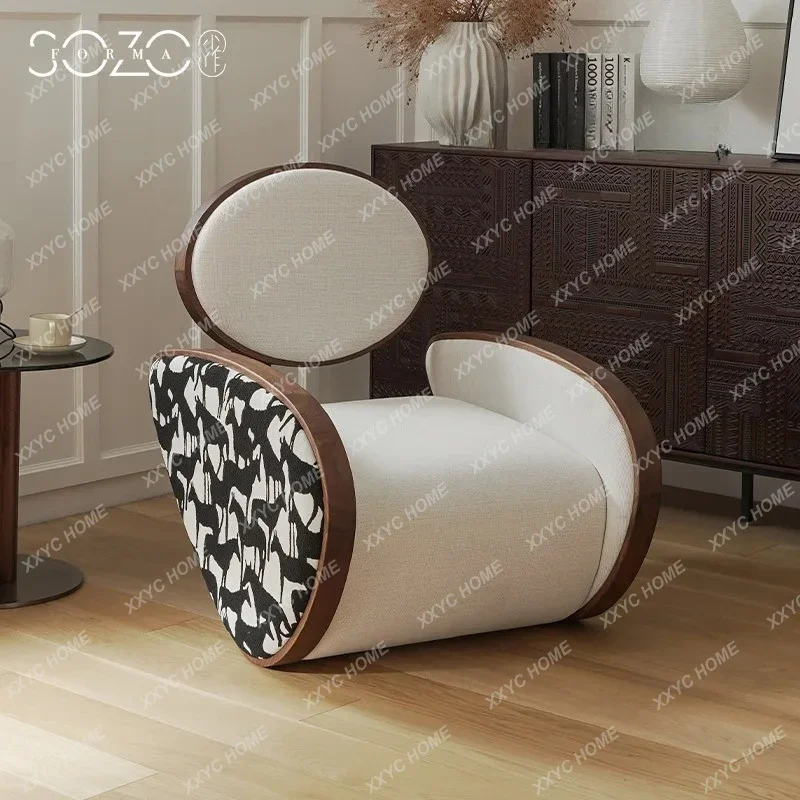 AANordic Minimalism Artistic Style Single-Seat Sofa Chair Leisure Creative Chinese Style Bedroom Reading Chair