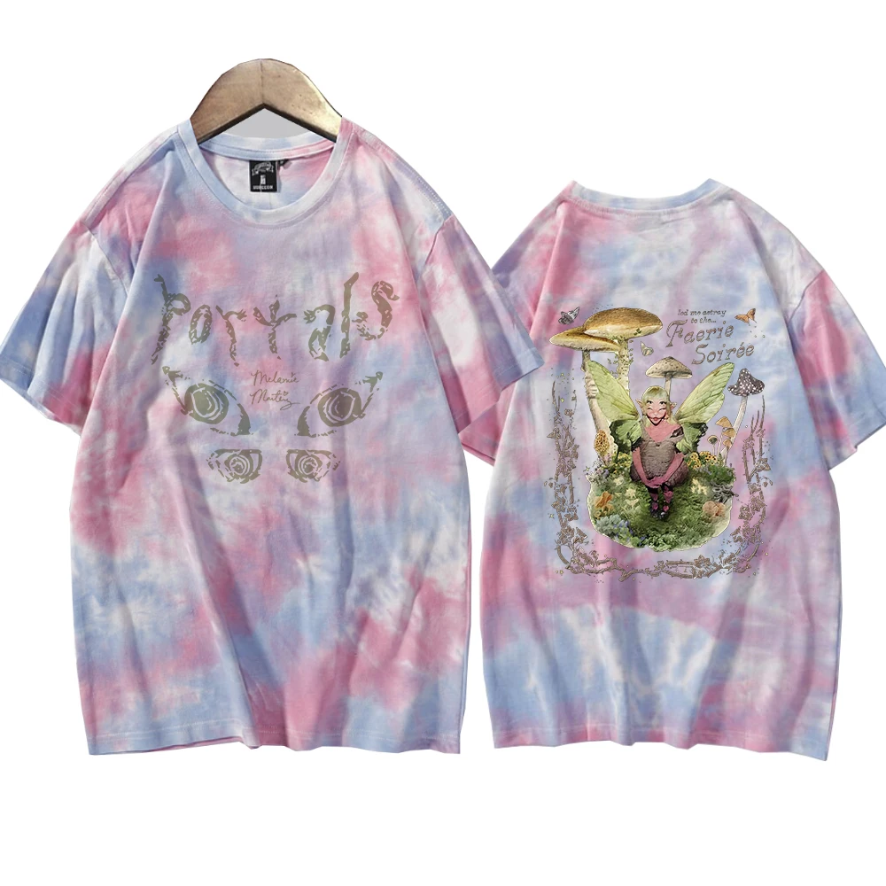 2023 Melanie Martinez Portals Fashion Tie Dye T-Shirt Harajuku Hip Hop Men Women Short Sleeve T Shirt