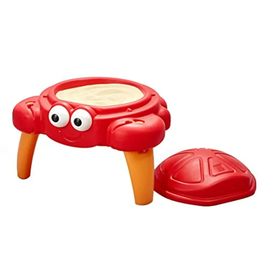 

Outdoor sand activity table for toddlers aged 1.5-6, durable plastic construction, blue color, includes 4-piece accessory kit f