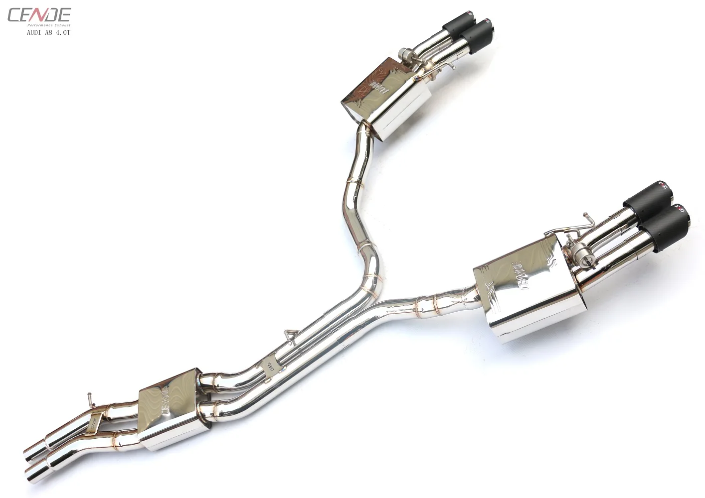 performance catback downpipe stainless steel pipes system for Audi A8 exhaust