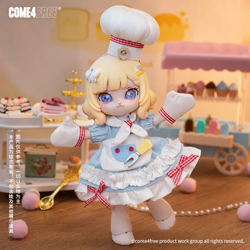 Come4Free Dessert Series Cheese Sea Salt Baby Clothes 12 Points Ob11 Doll Bjd Skirts Cute Figure Ornaments-Only Send Clothes