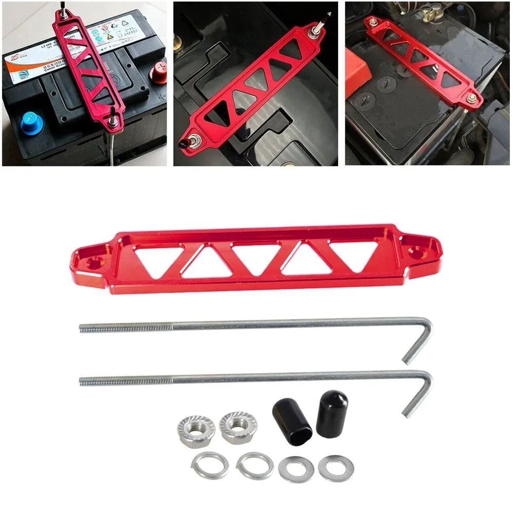 Universal Aluminium Auto Batterie Binden Halter Halterung Klammer Bar für Honda Civic EK ZB Auto Racing Zubehör BT-1006 – Detail 4