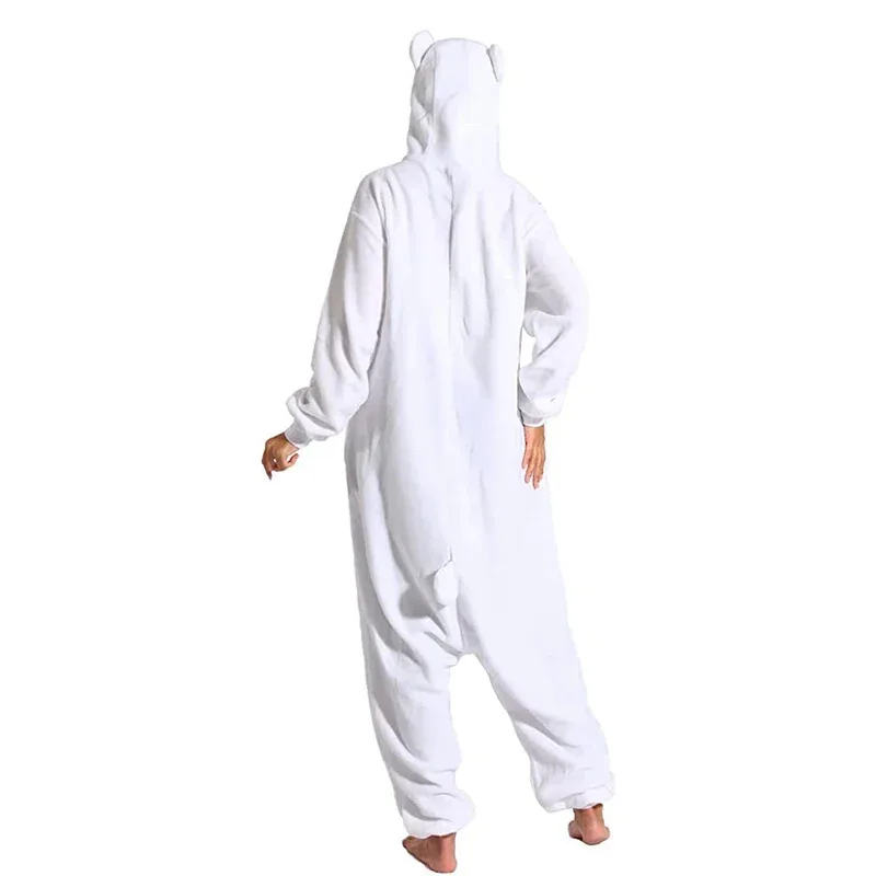 Oso Polar Kigurumi Pijamas de dibujos animados Onesies para adultos Pijamas mujeres Animal disfraz blanco hombres Cosplay pijama fiesta de Halloween
