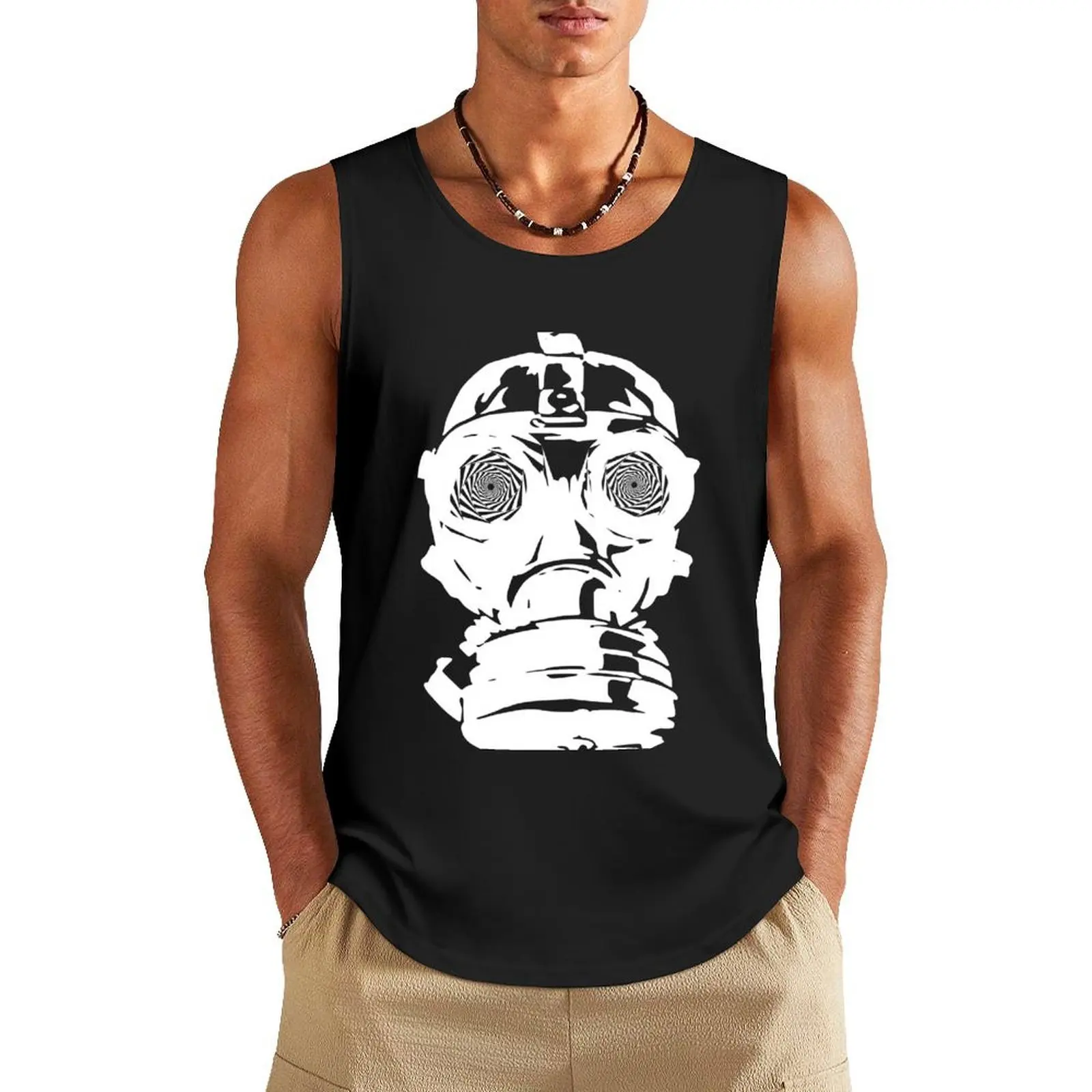 

Gas mask Tank Top Sleeveless men men gym clothing Vest for boy
