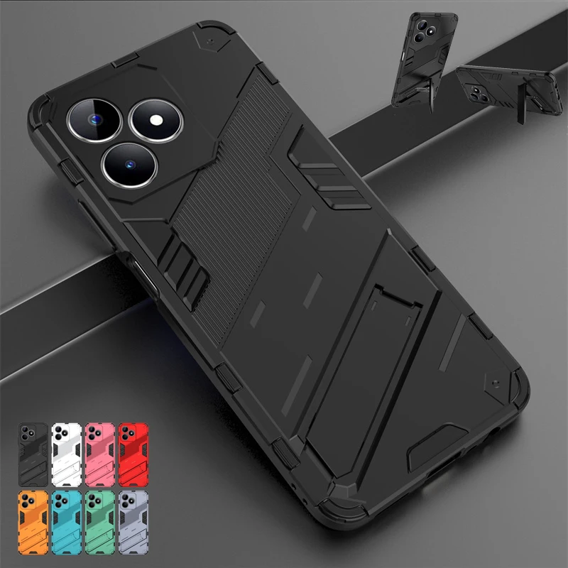 For OPPO Realme C51 Cover Case Realme C51 Capas Shockproof Armor Phone Bumper Kickstand Back Holder Cover Realme C 51 C51 Fundas