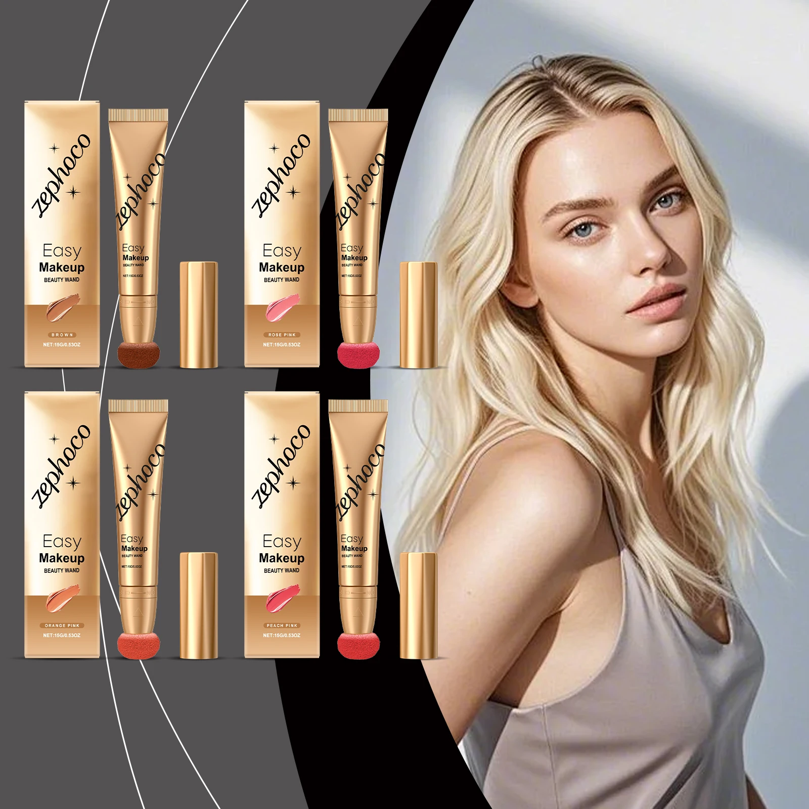 Liquid Liquid Blush Cushion Wand, Multi-use Liquid Highlighter Blush, Easy to Blend Long Lasting Not Fade Face Makeup Cosmetic - Aliexpress Deal