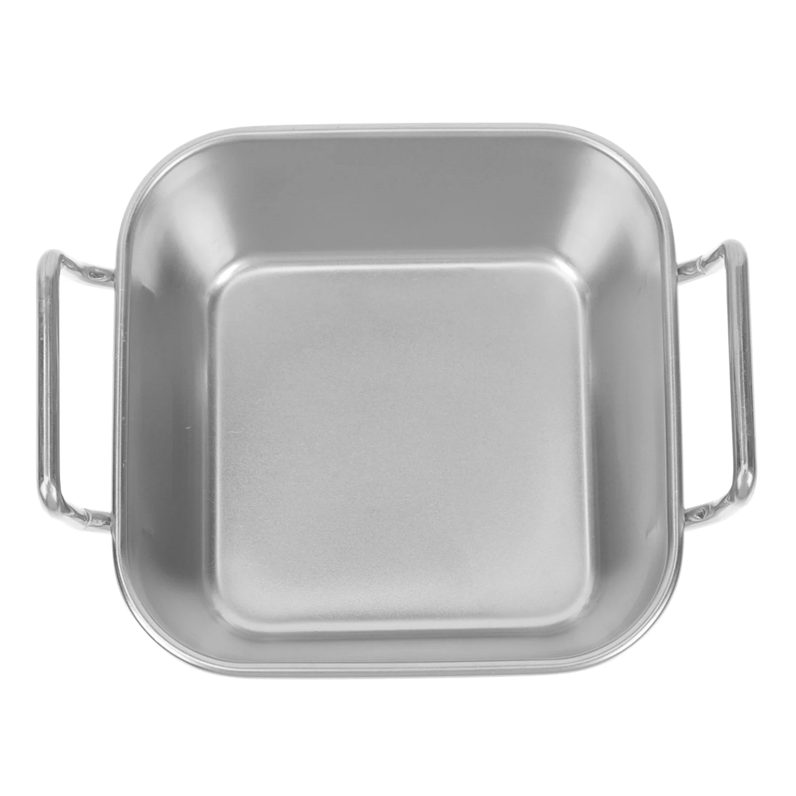 

Fried Food Plate Stainless Steel Snack Basket Double Handled Rack Chicken Holder Portable Dessert Serving Tray