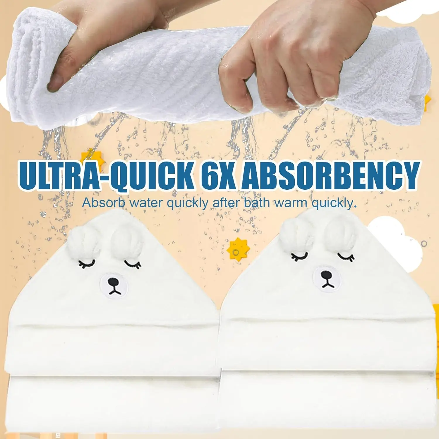 

Детское банное полотенце с капюшоном