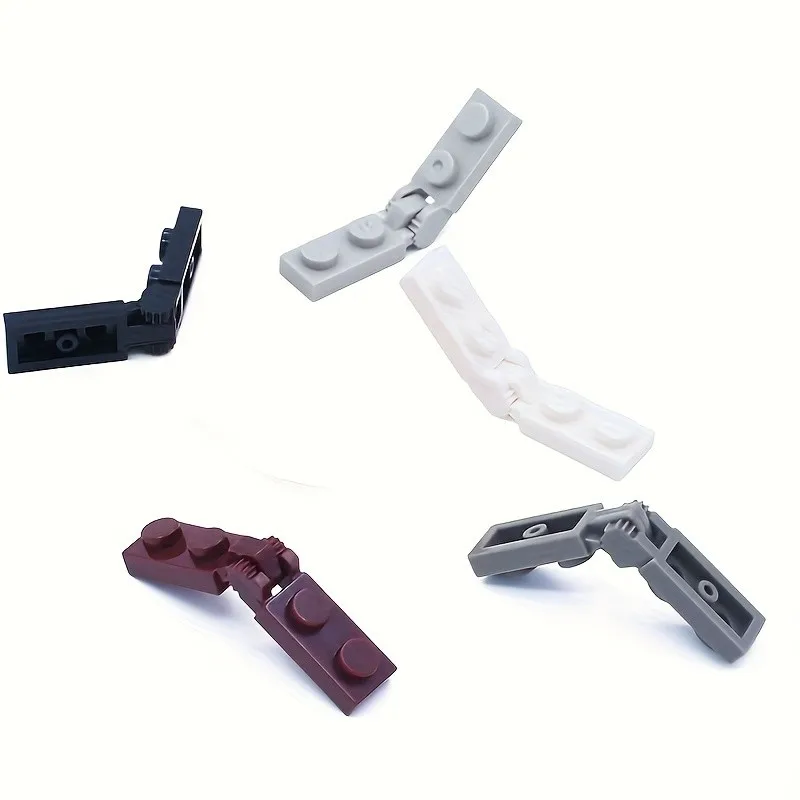 30 Stück Bausteine mit Griffen 1x2 Scharnier-Verschlussplatten für Baustein 44301 44302 kompatibles Kinder-DIY-Ziegelspielzeug