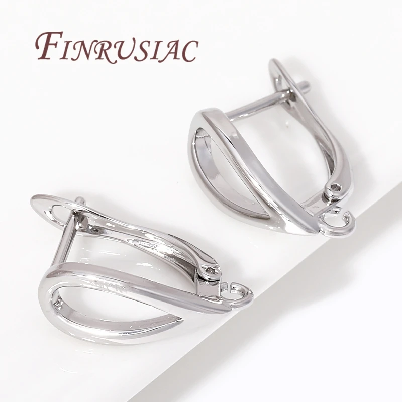 Trendy French Earring Hooks Clasp Accessories For Earrings 18K Gold Plated Earwires Fasteners Findings For DIY Women\'s Jewelry