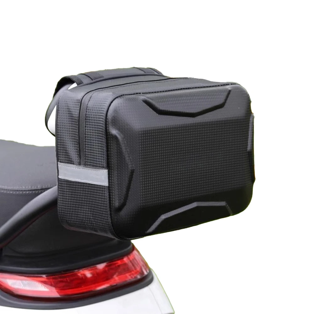 Motorcycle for front Rear Hard Shell Saddlebag Waterproof Design with Reflective Strips for Enhanced Night Visibility