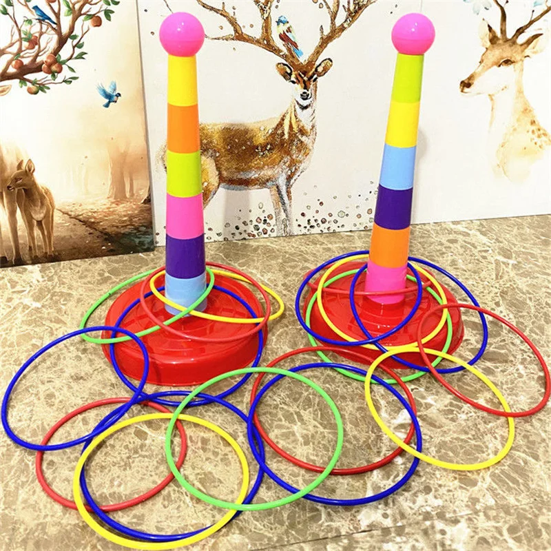 1 Set Ring Toss Game for Kids, Stacking Circle Toy Indoor Outdoor, Parent-Child Interactive Ferrule Game, Early Education Gift