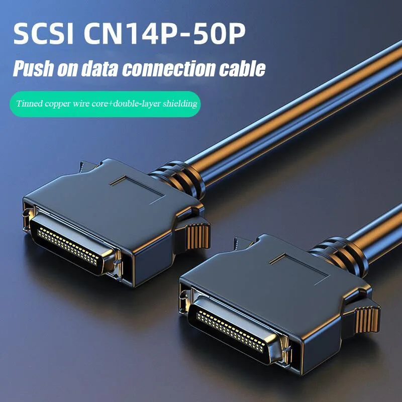 

Кабель SCSI Servo CN14/20/26/36/50-контактный, штекер-штекер, с фиксацией, экранированный, для серверов и систем управления вводом-выводом Mitsubishi Yaskawa