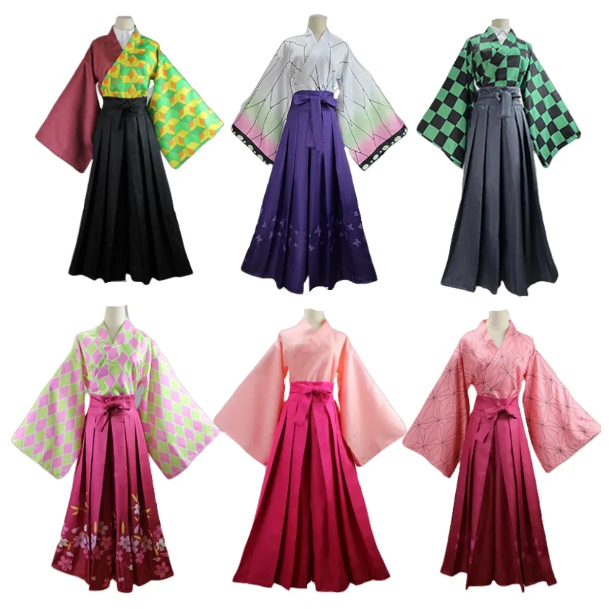 

Anime Kochou Shinobu Kamado Tanjirou Kanroji Mitsuri Tomioka Giyuu Tsuyuri Kanao Cosplay Costume Kimono Bathrobe Party Dress Up