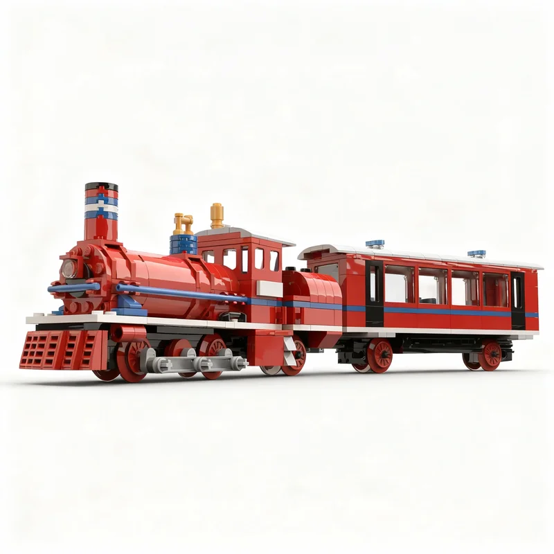 407pcs MOC Train Remake Set Model Building Blocks Toy Construction Christmas Gift Assemble Birthday Idea Creative Education Kids