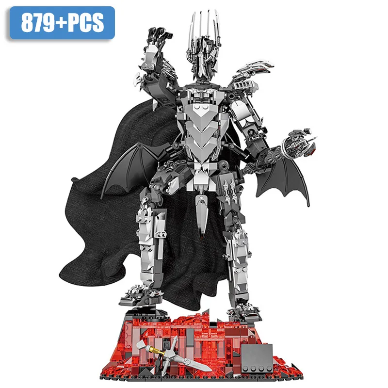 

2024 New MOC Demon King Dark Lord Sauron Building Blocks Set DIY Movie Character Figures Bricks Toys For Children Boys Gifts