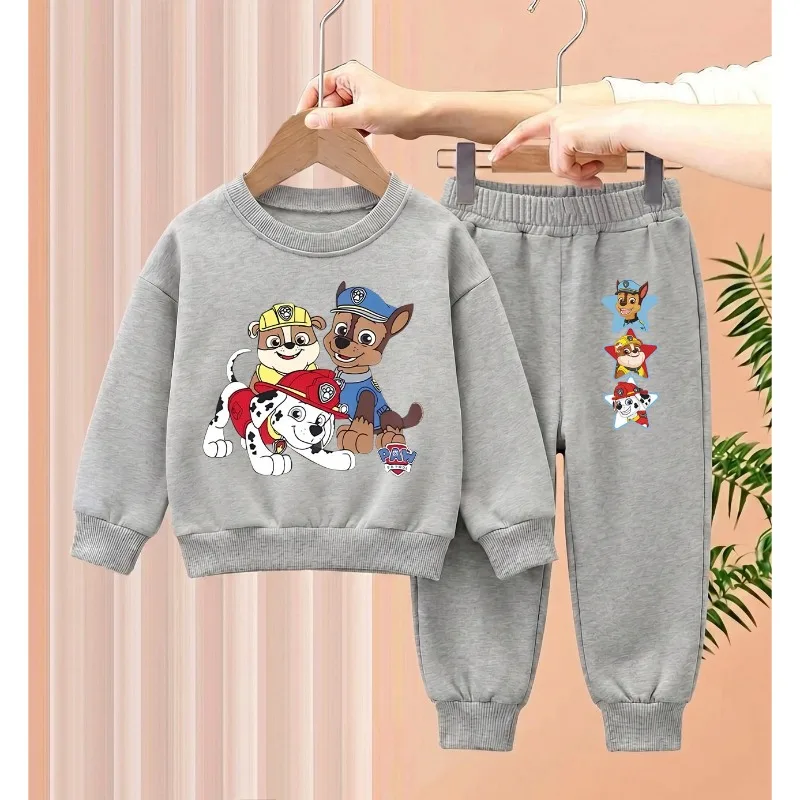 2026 Herbst Neuer Stil Kinder-Freizeit-Hoodie-Sets Kinder-Sweatshirt und Jogginghose Zweiteiliger Anzug Paw Patrol Modischer Trainingsanzug – Detail 3