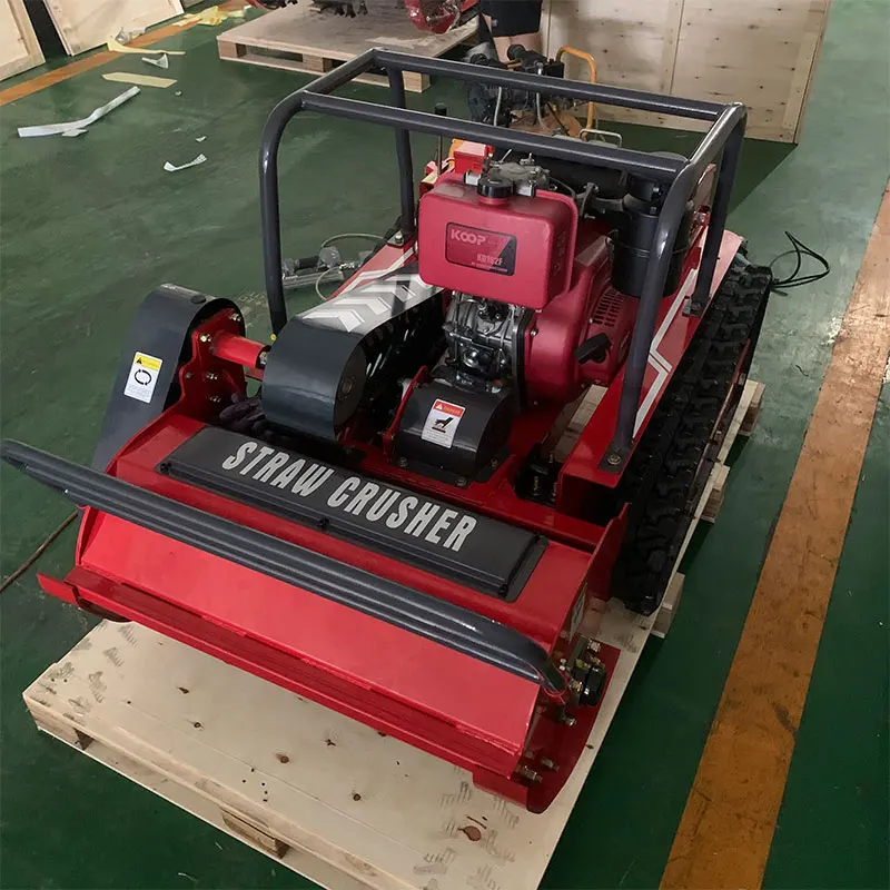 آلة قطع العشب الزاحفة ذاتية الدفع للتحكم عن بعد مع المحرك والمحرك