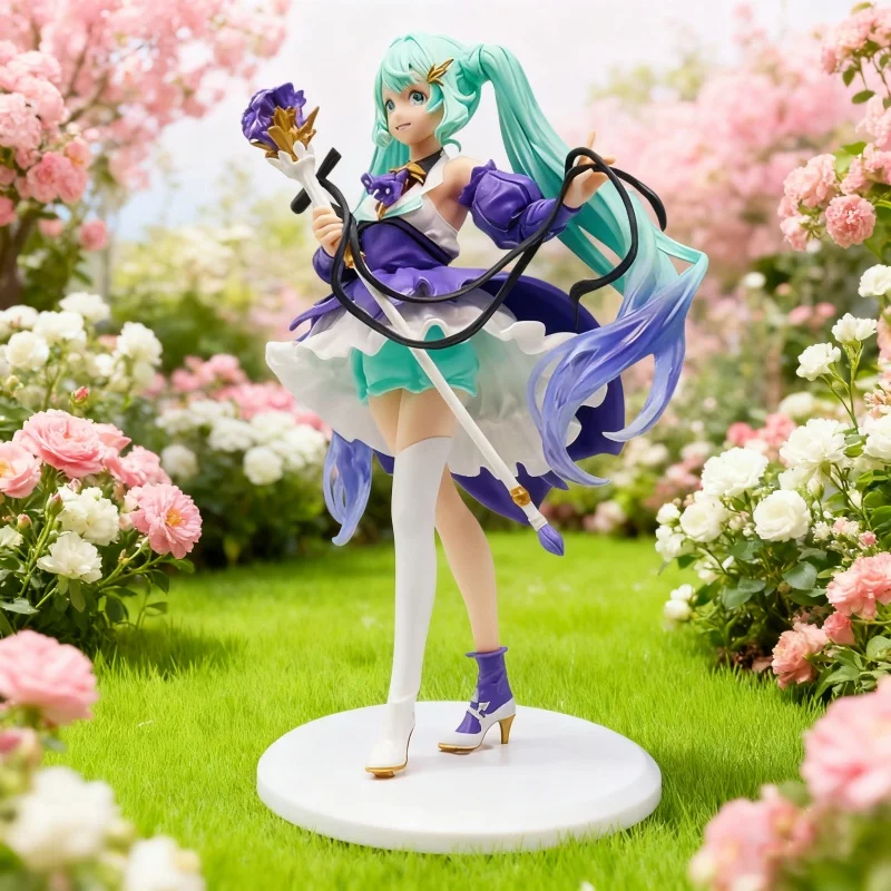 Hatsune Miku Pesta Ulang Tahun Bauhinia Gadis Cantik Prajurit Elf Model Aksi Mainan Pvc Koleksi Anime Aksesori Desktop Hadiah