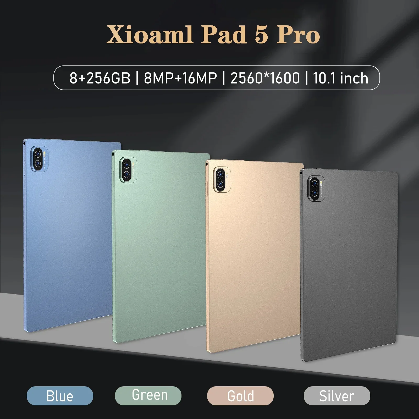 2024 New Xioaml Pad 5 Pro Tablet 10.1-inch HD Screen 10000mAh 5G GPS Bluetooth Dual SIM Dual Standby High Performance Tablet PC