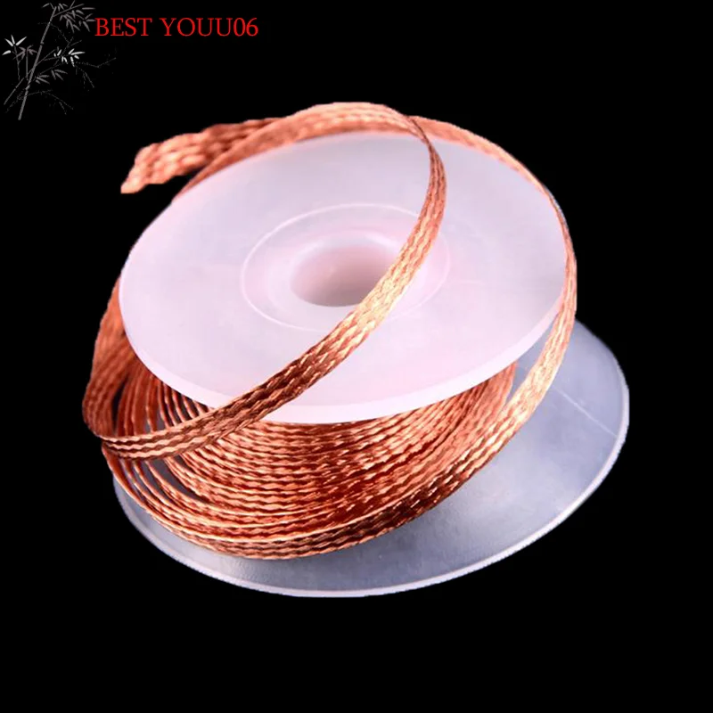Hot 1Pc 2.0mm 2.5mm 3Meter Desoldering Braid Welding Solder Remover Wick Wire Lead Cord Flux BGA Repair Tool