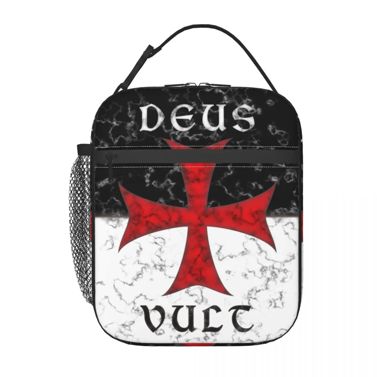 Templar Knight Jerusalem Cross Seal Medieval Warrior Symbol Insulated Lunch Bags Women Resuable Thermal Cooler Food Lunch Box