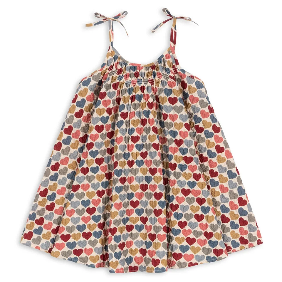 Ropa para Niñas 24ss KS, chaleco bonito de cereza, vestido sin mangas, peleles para bebés, conjunto de ropa para niños