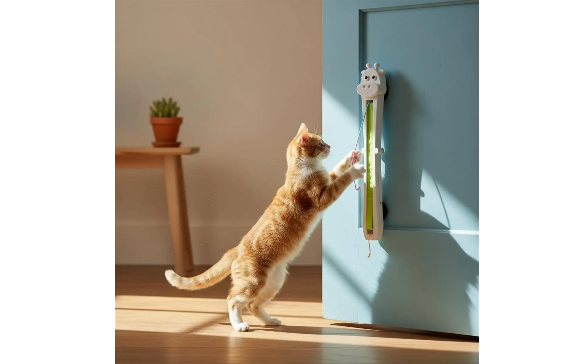 Automatic Flying Rope Cat Toy Easy-Mount Installation Electronic Cat String Toy Pet Supplies Promotes Exercise Relieves Boredom