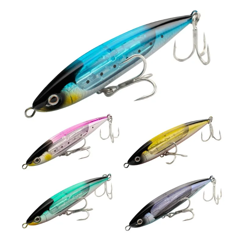 

Topwater Pencil Tuna Hard Sea Fishing Lure 17cm/102g Heavy Tackle Saltwater Artificial Bait Flash Blade Floating Trolling