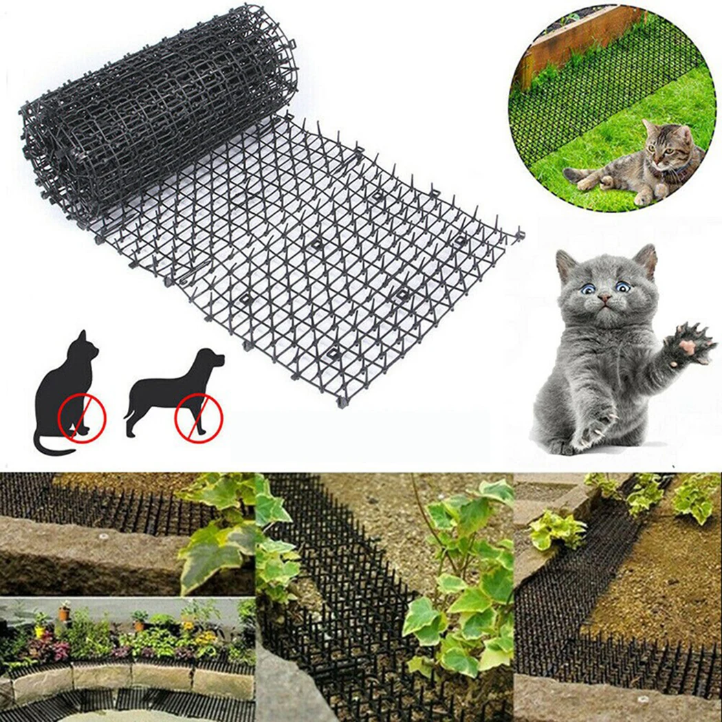 Plastic Prickle Strip Network Digging Stopper Garden Protection Net Anti-cat Protection Supply Cat Scat Mat Anti-Pest