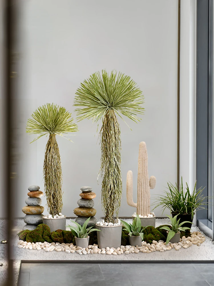 Green Plant Window Landscaping Artifical Cereus Decorative Plant Pot Shopping Mall Hotel Tropical Camping Wind Simulation Plant