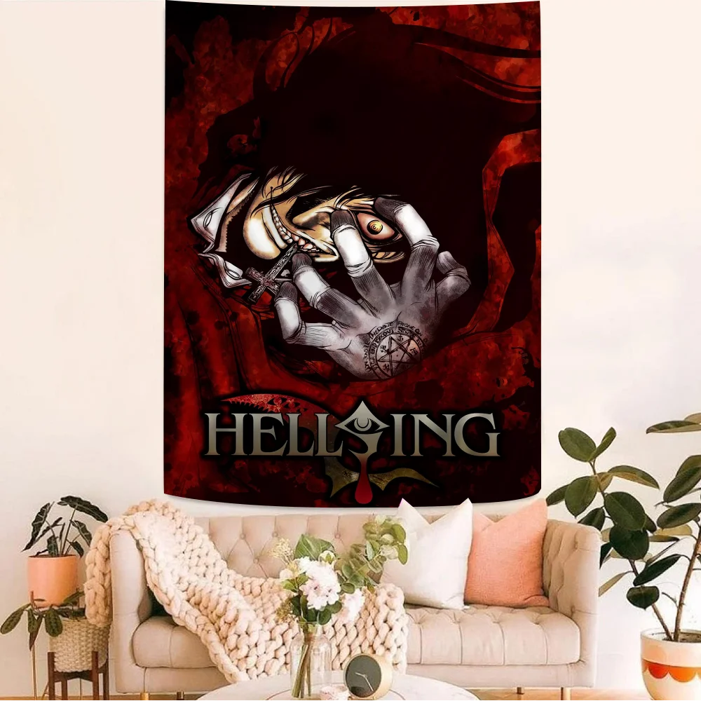 

HELLSING Printed Large Wall Tapestry Indian Buddha Wall Decoration Witchcraft Bohemian Hippie Wall Art Decor